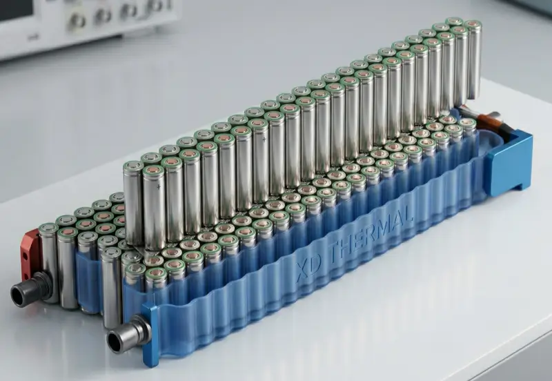 蛇形液冷板（液冷管）换热示意图- 小得热能